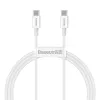 USB kabal Baseus Superior PD USB-C na USB-C 1m 100W beli