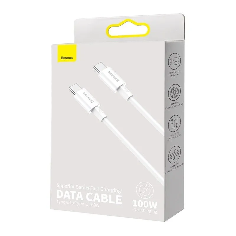 USB kabal Baseus Superior PD USB-C na USB-C 1m 100W beli