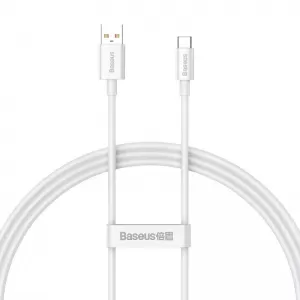 USB kabal Baseus Superior USB na USB-C 1m moon 100W beli