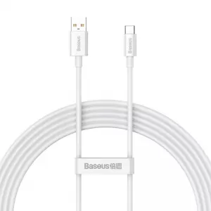 USB kabal Baseus Superior USB na USB-C 2m moon 100W beli