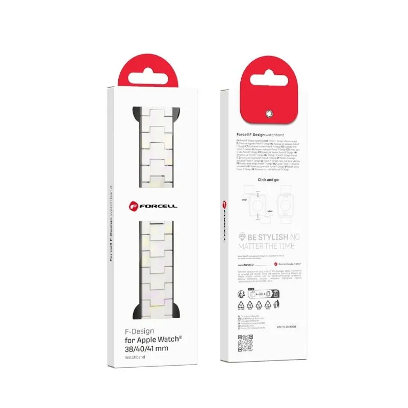 Forcell narukvica za sat F-DESIGN FA04 za Apple Watch 38/40/41mm bela