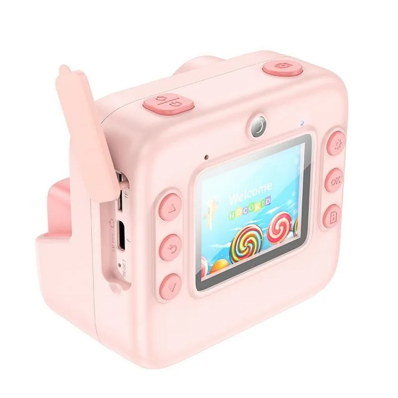 Digitalna decija kamera sa printerom HOCO. DV200 roze