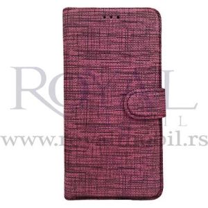 Futrola TEXTILE FLIP za Xiaomi Redmi Note 9 Pro / Note 9S ljubicasta