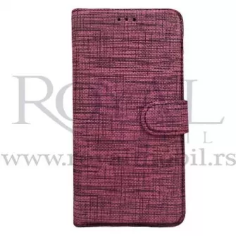 Futrola TEXTILE FLIP za Xiaomi Redmi Note 9 Pro / Note 9S ljubicasta