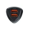 Auto punjac FORCELL CARBON CC50-2A 2 x USB A QC3.0 3A 36W crni