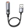 HOCO upaljac za automobil za USB A UA30 0.3 m crni