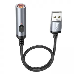 HOCO upaljac za automobil za USB A UA30 0.3 m crni