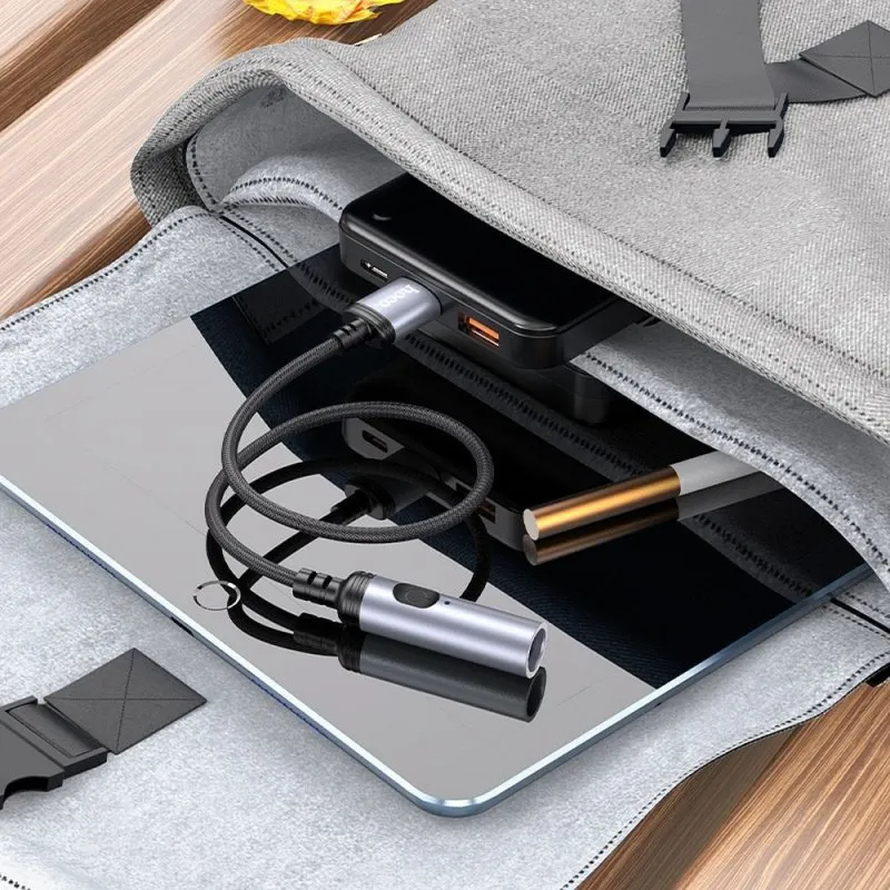 HOCO upaljac za automobil za USB A UA30 0.3 m crni