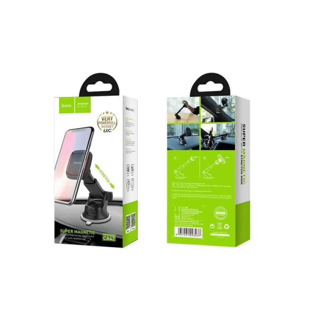 HOCO magnetni auto drzac za soferku / centralnu konzolu CA42 crno-crveni