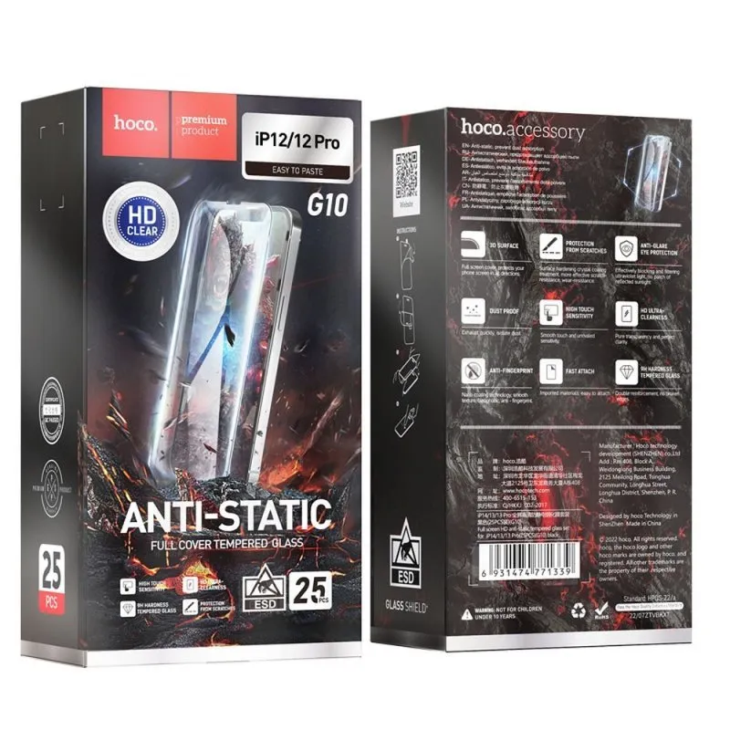 Zastitno staklo HOCO Anti-static set 25in1 za iPhone 16 Pro / 17 / 17 Pro (6.3)