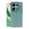 Silikonska futrola IMITACIJA KOZE NO4 za Xiaomi Redmi Note 13 Pro 4G maslinasto zelena