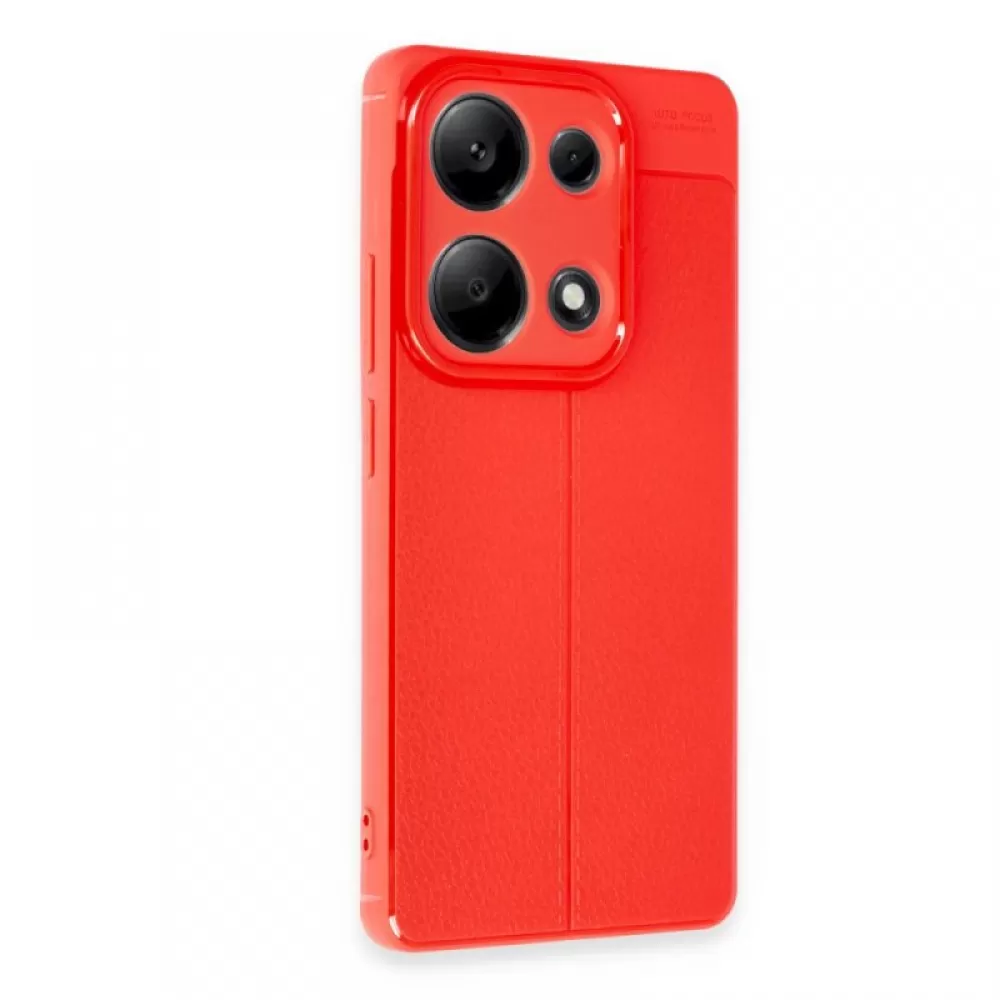 Silikonska futrola IMITACIJA KOZE NO4 za Xiaomi Redmi Note 13 Pro 4G crvena