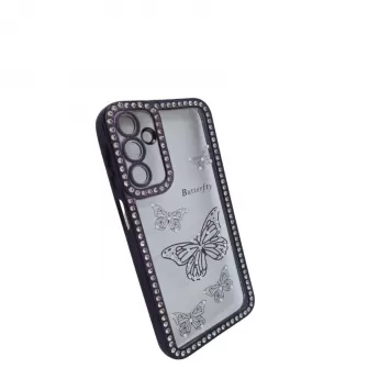 Futrola Butterfly Diamond za Samsung A155 Galaxy A15 crna