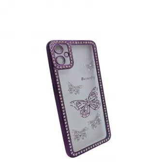 Futrola Butterfly Diamond za Samsung A055 Galaxy A05 ljubicasta