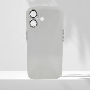 Futrola MATTE silikon sa zastitom za kameru za iPhone 16 (6.1) bela