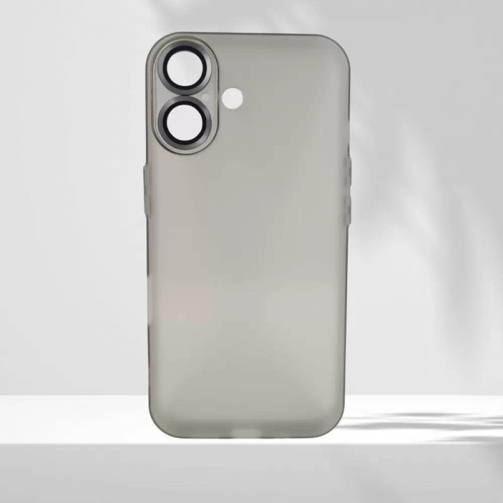 Futrola MATTE silikon sa zastitom za kameru za iPhone 16 (6.1) siva