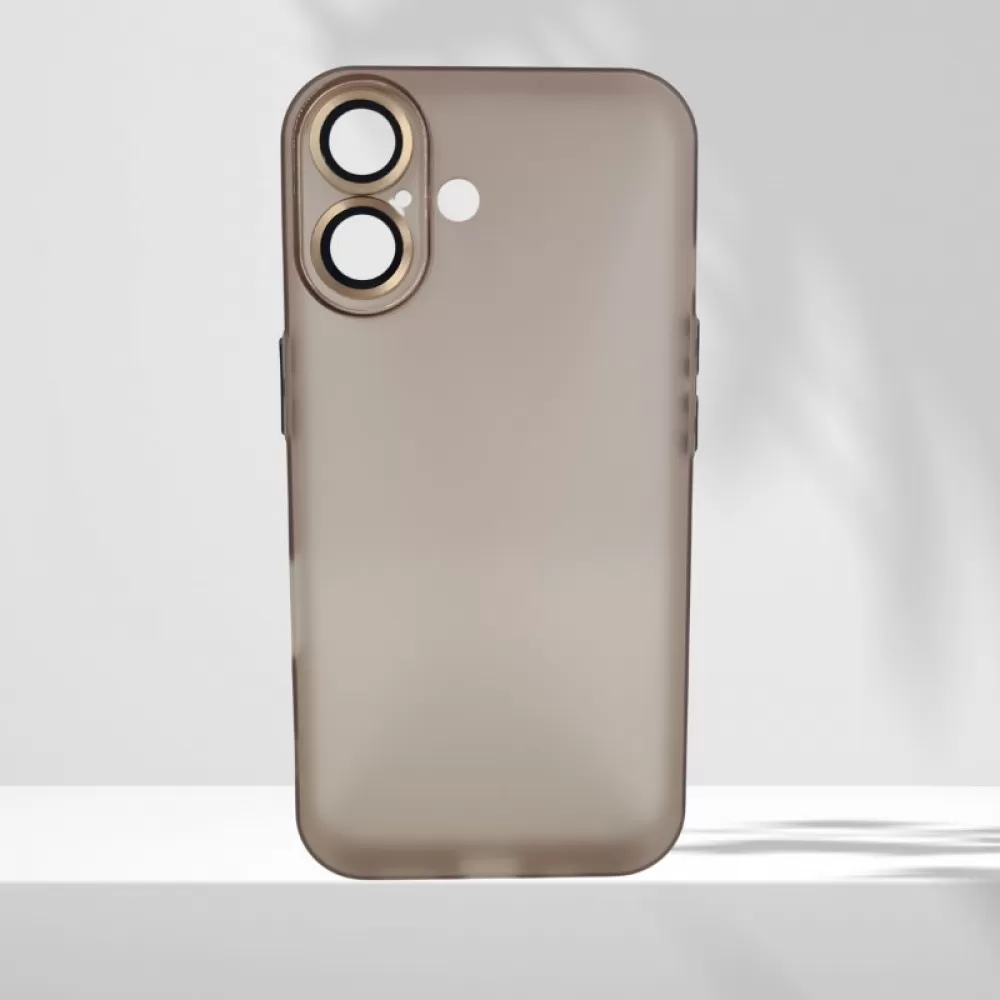 Futrola MATTE silikon sa zastitom za kameru za iPhone 16 Pro Max (6.9) braon