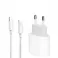 Kucni punjac za iPhone 14/13/12/11 PD Fast charger 20W 5A HQ REZ RE-40 sa kablom Type C na Lightning beli
