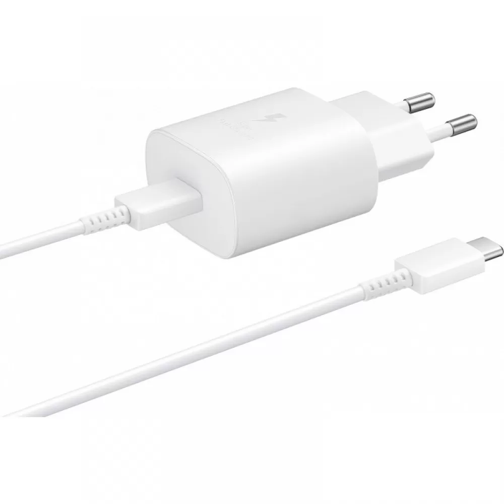 Kucni punjac Samsung (bez pakovanja) EP-TA800W + DA705BWE 25W, 3A, 1 x USB-C, sa USB-C kablom GP-PTU021SOAWQ beli