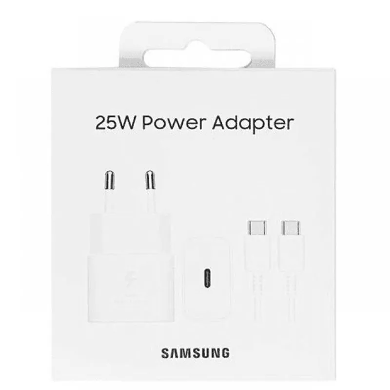 Kucni punjac Samsung 25W, 3A, 1 x USB-C, sa USB-C kablom EP-T2510XWEGEU beli