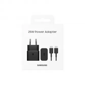 Kucni punjac Samsung 25W, 3A, 1 x USB-C, sa USB-C kablom EP-T2510XBEGEU crni