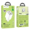 Adapter (Kucni punjac) HOCO. N42 2 x Type C PD QC 45W GaN beli