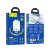 Hoco Kucni punjac adapter N33 2 x Type C + USB A PD QC3.0 3A 35W beli  