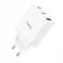 Hoco Kucni punjac adapter N33 2 x Type C + USB A PD QC3.0 3A 35W beli  
