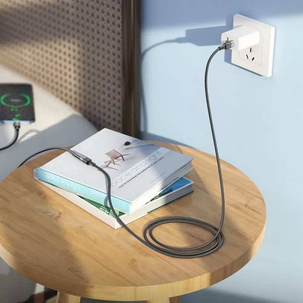 HOCO adapter OTG Type C (muĹˇki) na Type C (Ĺľenski) 3A U107 1,2 m crni