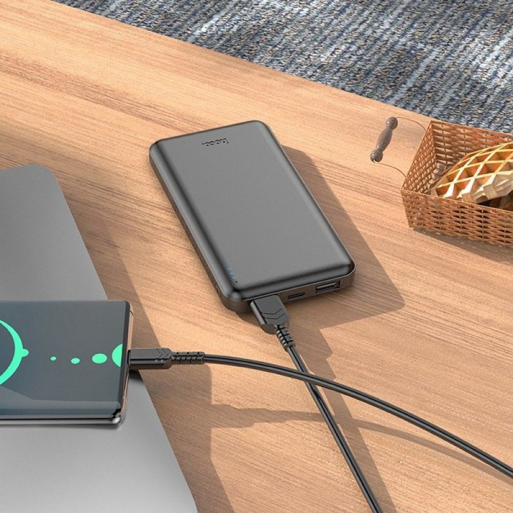 HOCO powerbank 10000 mAh 2,1A J100 crni