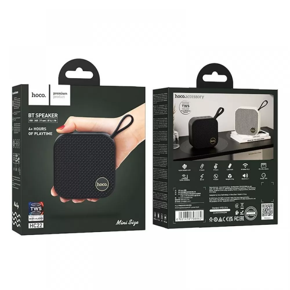 HOCO bluetooth /bezicni zvucnik Auspicious sports HC22 crni
