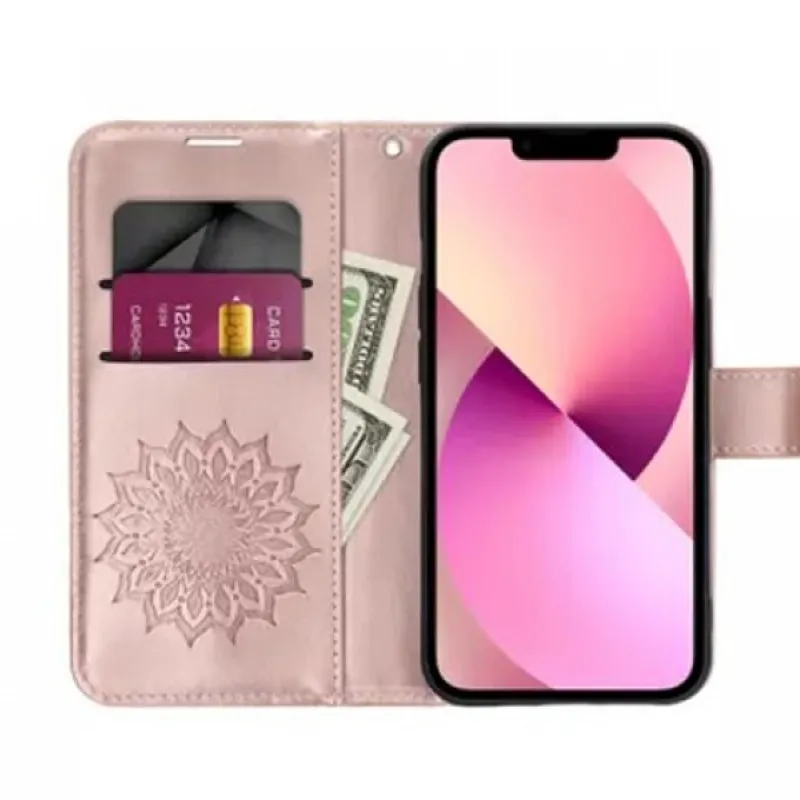 Futrola flip MEZZO BOOK za IPHONE 16 Pro Max mandala rose gold