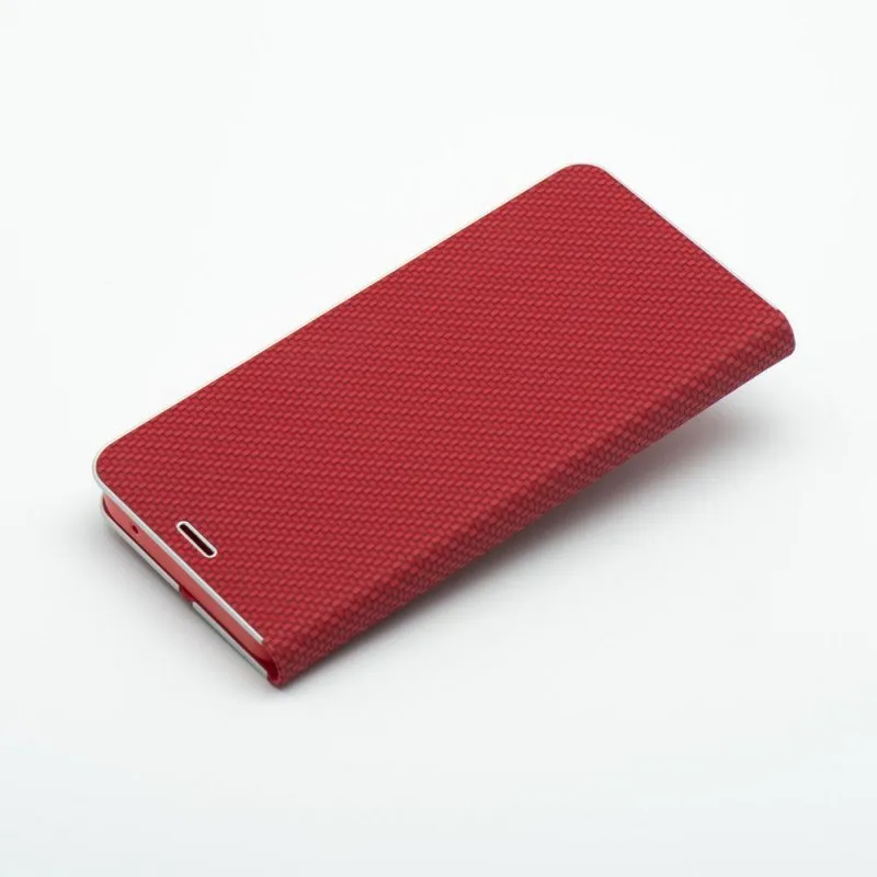 Futrola flip LUNA BOOK CARBON za Samsung A56 5G crvena