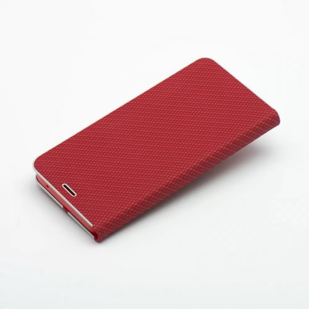 Futrola flip LUNA BOOK CARBON za Samsung A26 5G crvena