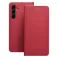 Futrola flip LUNA BOOK CARBON za Samsung A26 5G crvena