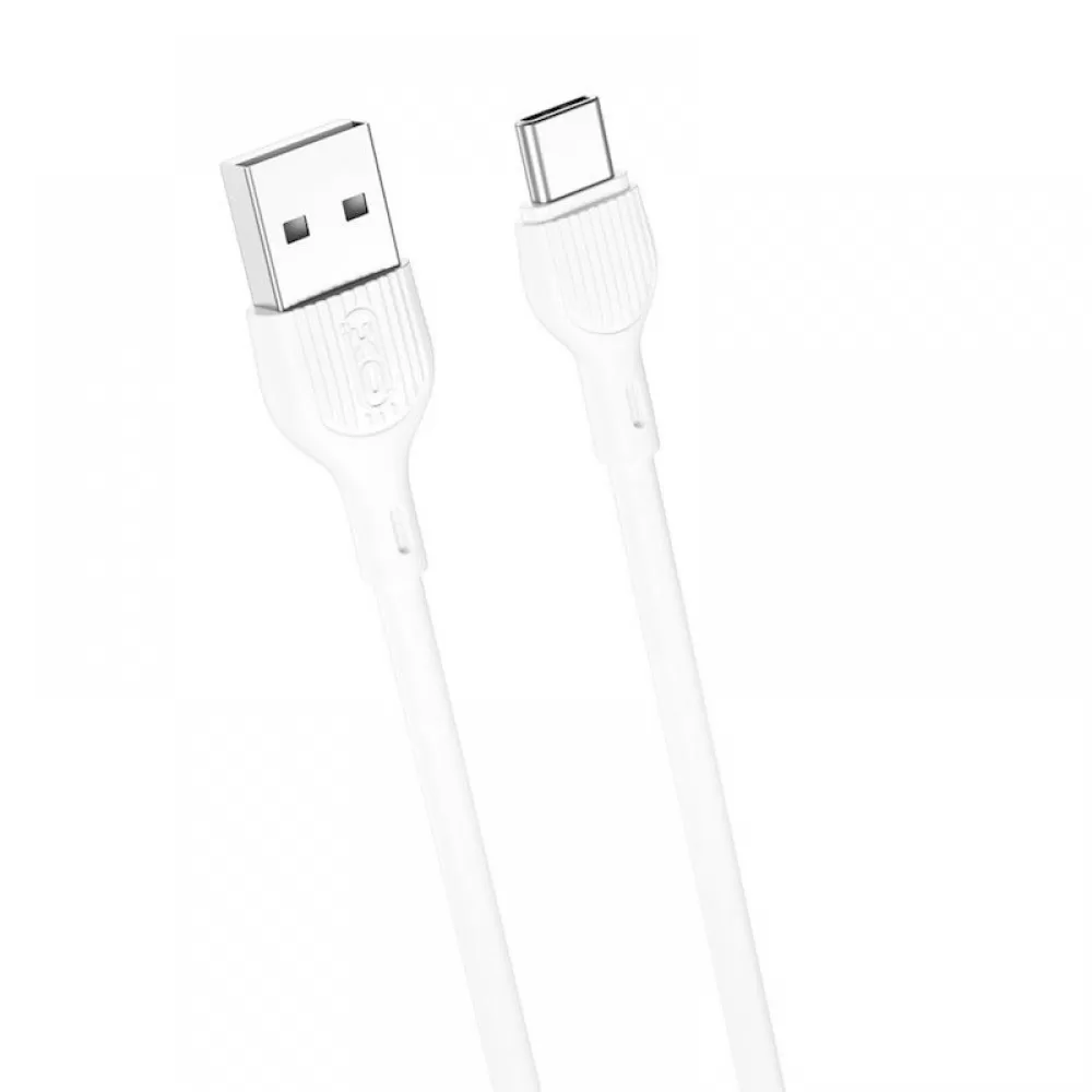 XO kabl NB200 USB - USB-C 1.0 m 2.1 A beli