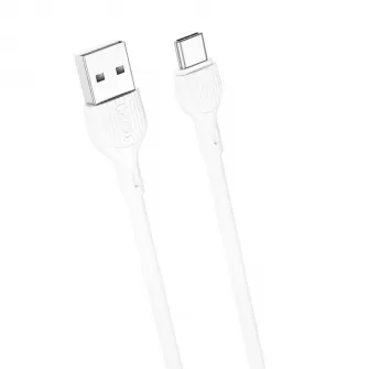 XO kabl NB200 USB - USB-C 1.0 m 2.1 A beli