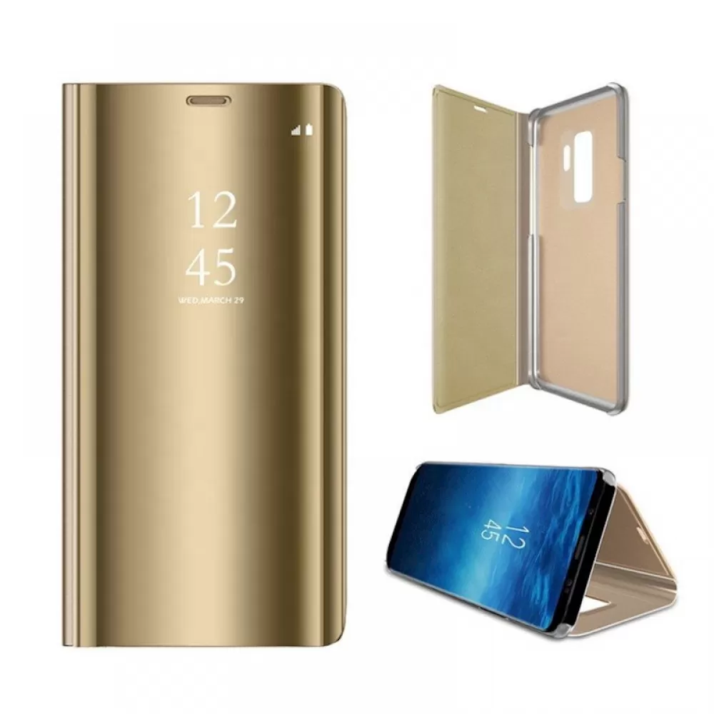 Futrola Smart Clear View za Samsung Galaxy A35 5G zlatna