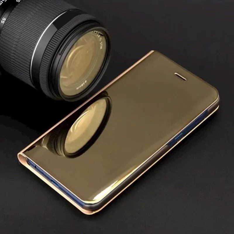 Futrola Smart Clear View za Samsung Galaxy A35 5G zlatna