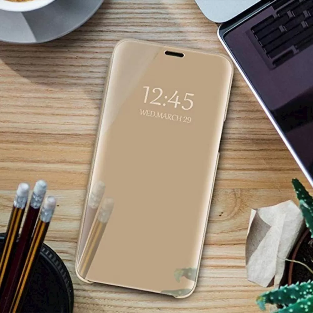 Futrola Smart Clear View za Samsung Galaxy A15 4G / A15 5G zlatna