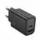 HOCO zidni punjac USB A + Type C PD QC3.0 3A 30W N63 crni