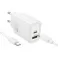 HOCO zidni punjac USB A + Type C + kabl Type C na Type C PD QC3.0 3A 30W N63 beli