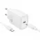 HOCO zidni punjac Type C + kabl Type C na Lightning PD QC 20W N60 beli