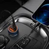 HOCO auto punjac USB A + Type C + kabl Type C na Lightning PD QC3.0 3A 20W Z46A plavi