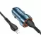 HOCO auto punjac USB A + Type C + kabl Type C na Lightning PD QC3.0 3A 20W Z46A plavi