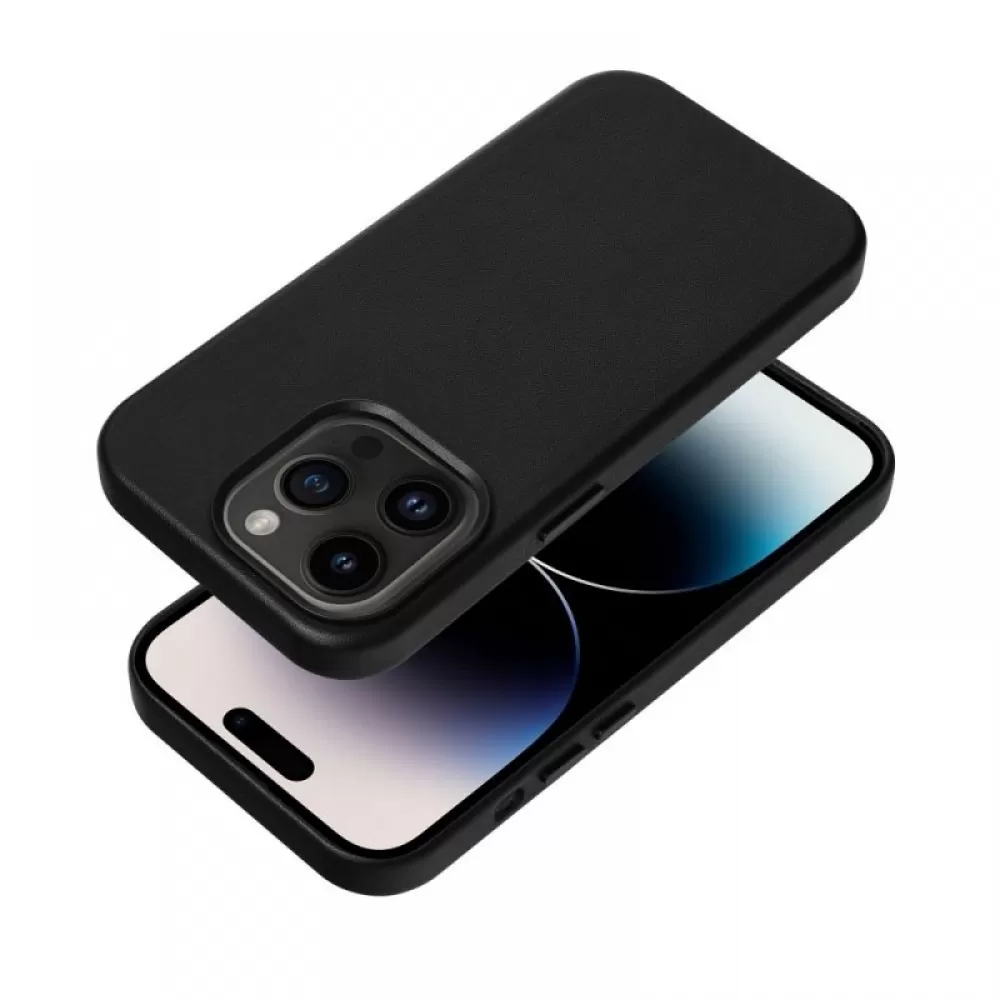 Futrola LEATHER MAGSAFE za Samsung S25 Plus crna