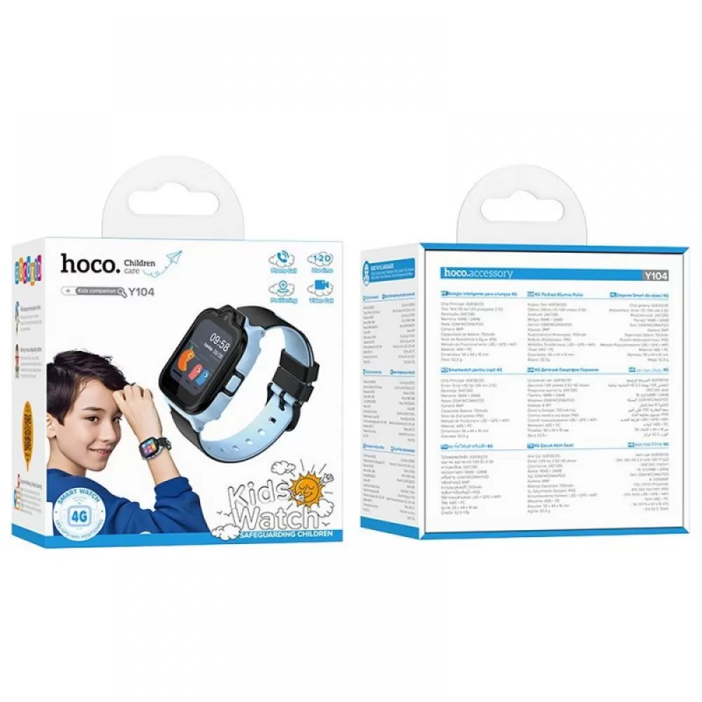 HOCO pametni sat za decu sa funkcijom poziva 4G Y104 plavi