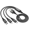 HOCO kabl 3u1 USB A na Lightning / Micro USB / Type C 2A X76 1 m crni