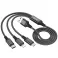 HOCO kabl 3u1 USB A na Lightning / Micro USB / Type C 2A X76 1 m crni