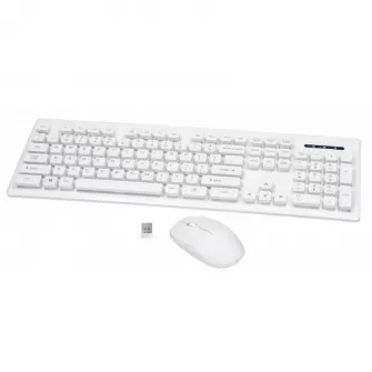 Rebeltec beĹľiÄŤni set: tastatura + miĹˇ WHITERUN beli